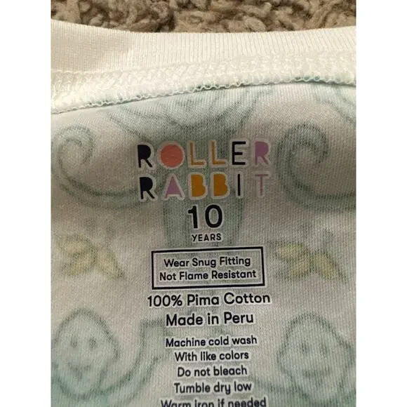 Roller Rabbit Kids Monkey Pajamas in Aqua Size 10 New with tags